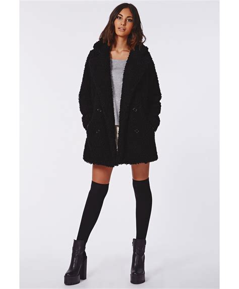 celine teddy faux fur coat black ebay|Juicy Couture Black Label Faux Fur Teddy Jacket Black XS .